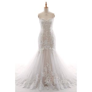 CocoMelody Wedding Dress, 14, Ivory & Champagne